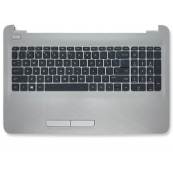 Carcasa superioara cu tastatura palmrest Laptop, HP, 250 G4, 255 G4, 256 G4, 250 G5, 255 G5, 256 G5, 15-AC, 15-AF, 15-AY, 15-BA, 15-BN, argintie, layout US