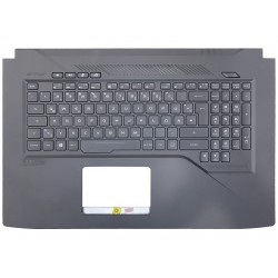 Carcasa superioara cu tastatura palmrest Laptop, Asus, ROG Strix GL703VM, iluminata RGB, 90NB0GL1-R31UK, layout UK