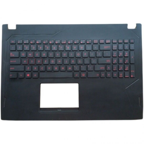 Carcasa superioara cu tastatura palmrest Laptop, Asus, ROG GL502VM, GL502VML, GL502VMK, GL502VMZ, G502VM, G502VMK, 90NB0DR5-R32UI0, 13NB0DR5AP0111, iluminata, layout US Carcasa Laptop