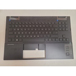 Carcasa superioara cu tastatura Laptop, HP, Omen 15-EK, TPN-Q236, iluminata, RGB, M44656-001, M44656-271, layout US