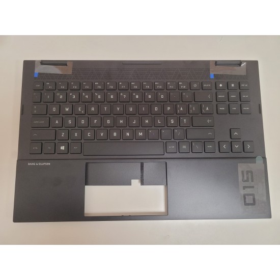 Carcasa superioara cu tastatura Laptop, HP, Omen 15-EK, TPN-Q236, iluminata, RGB, M44656-001, M44656-271, layout US