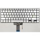 Tastatura Laptop, Asus, VivoBook 14 K413, K413E, K413EA, K413J, K413JA, K413EP, K413EQ, K413FA, K413FQ, K413JQ, iluminata, argintie, layout US