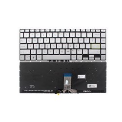 Tastatura Laptop, Asus, VivoBook 14 M413, M413DA, M413DA, iluminata, argintie, layout US