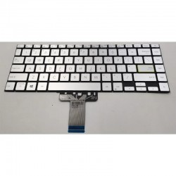 Tastatura Laptop, Asus, VivoBook 14 M413, M413DA, M413DA, iluminata, argintie, layout US