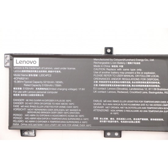 Baterie Laptop, Lenovo, Legion 7 16ACHg6 Type 82N6, 4ICP4/62/141, 15.36V, 5100mAh, 80Wh