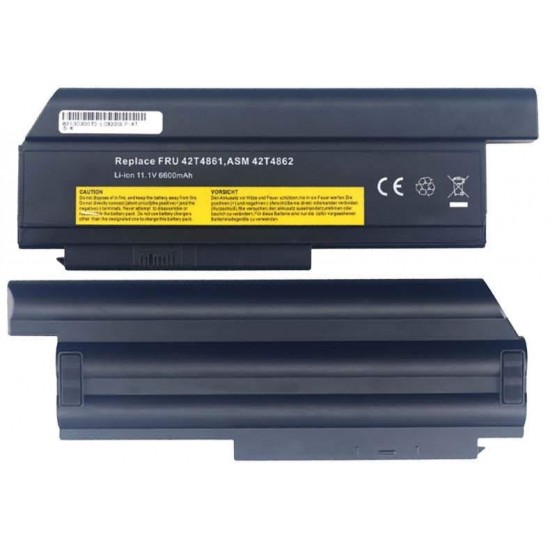 Baterie compatibila extinsa Laptop, Lenovo, ThinkPad 42T4863, 42T4865, 42T4866, 42T4867, 42T4875, 42T4876, 42T4901, 42T4902, 42Y4864, 45 N1025, 0A36283, 11.1V, 6600mAh, 732.26Wh