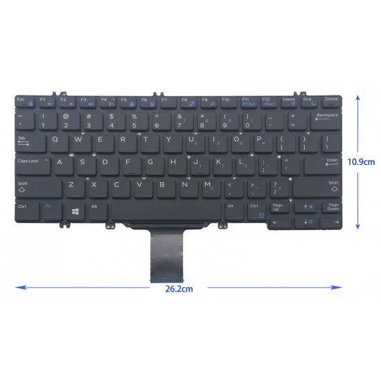 Tastatura Laptop, Dell, Latitude 5280, 5288, 5289, 5290, 7280, 7290, 7380, 7389, 7390, E5280, E5288, E7220, E7280, E7290, E7380, 1TC47, 01TC47, layout US