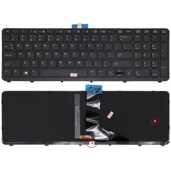 Tastatura compatibila Laptop, HP, ZBook 17 G1, 15 G2, iluminata, layout US Tastaturi noi