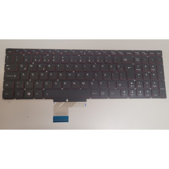 Tastatura Laptop, Lenovo, IdeaPad Y50-70, Y50-70A, Y50-70AM, Y50-80, Y70-70, U530, U530P, iluminata, layout UK (TR) turca