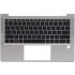 Carcasa superioara cu tastatura palmrest Laptop, HP, EliteBook 830 G8, M21674-001, 46071-001, M08701-001, M08701-B31, cu finger print, iluminata, layout US