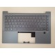 Carcasa superioara cu tastatura palmrest Laptop, HP, Pavilion 14-DV, 14-EC, TPN-Q244, M52712-271, iluminata, albastra, cu fingerprint, layout us