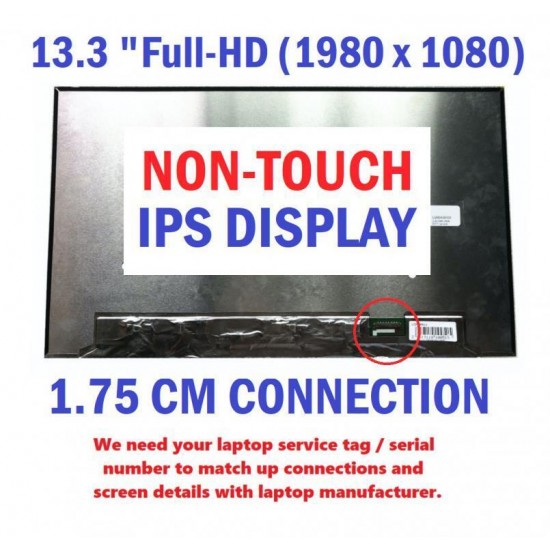 Display Laptop, Dell, Latitude 13 7300, 7310, 7320, 7330, P133G, CN-0FG4NW, 0FG4NW, N133HCE-E7A, 13.3, FHD, IPS, conector ingust, 30 pini Display Laptop
