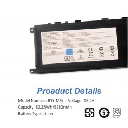 Baterie Laptop, MSI, Delta 15 A5EFK, MS-15CK, 4ICP8/35/142 BTY-M6L, 15.2V, 5280mAh, 80.25Wh