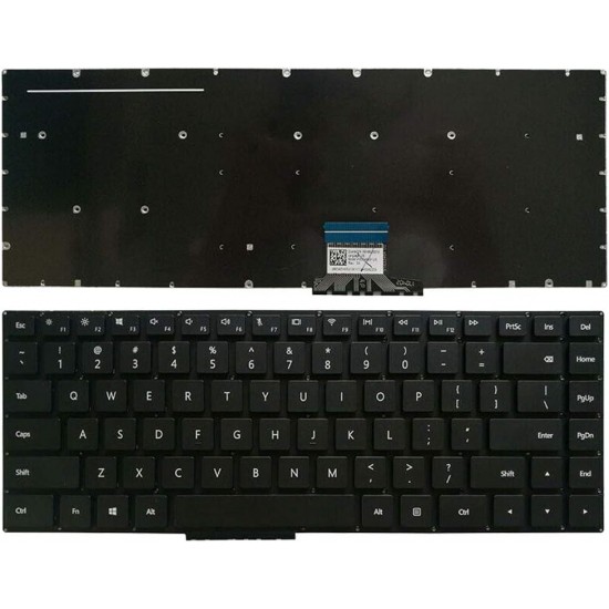 Tastatura Laptop, Huawei, MateBook D15 D2018, PL-W09, PL-W19, PL-W29, MRC-W00, MRC-W50, MRC-W60, MRC-W70, layout US 