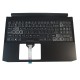  Carcasa superioara cu tastatura palmrest Laptop, Acer, Nitro 5 AN515-45, AN515-57, 6B.QBCN2.001, iluminata RGB, layout US