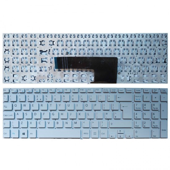 Tastatura Laptop, Sony, Vaio SVF151, SVF152, SVF153, SVF154, alba, layout UK Tastaturi noi