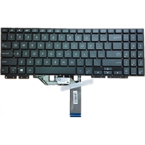 Tastatura Laptop, Asus, ZenBook Flip 15 UX562FA, UX562FAC, UX562UG, UX562IA, UX562IQ, iluminata, gri, layout US