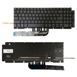 Tastatura Laptop, Dell, Vostro 15 3500, 3501 (2021), iluminata, portocalie, layout US