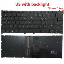 Tastatura Laptop, Acer, Aspire 5 A514-53, A514-53G, iluminata, neagra, layout US Tastatura Laptop, Acer, Aspire 5 A514-53, A514-53G, iluminata, neagra, layout US