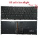 Tastatura Laptop, Acer, Swift 1 SF114-32, SF114-33, SF114-34, iluminata, neagra, layout US Tastaturi noi