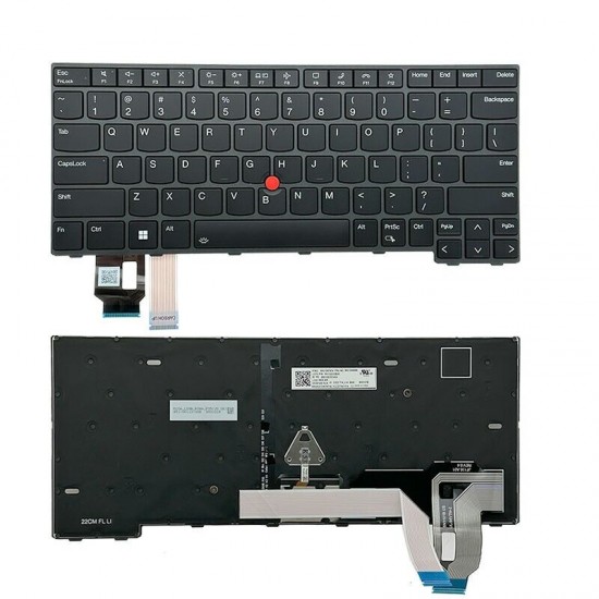 Tastatura Laptop, Lenovo, ThinkPad T14 Gen 3 Type 21AH, 21AJ, iluminata, layout US Tastaturi noi