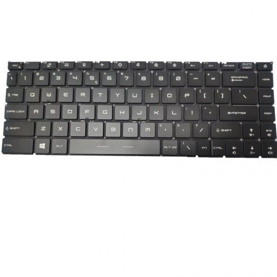 Tastatura Laptop, MSI, MS-16V1, MS-16V2, MS-16V3, MS-16V4, MS-1542, MS-14C1, MS-14C2, MS-14C4, iluminata, layout US Tastaturi noi