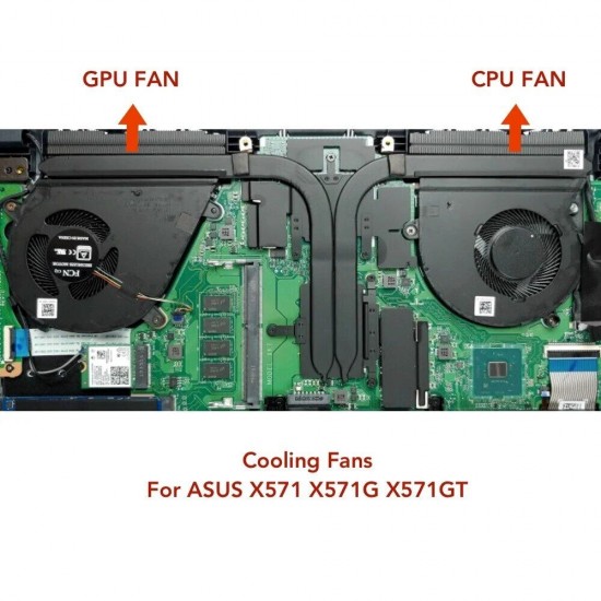 Set coolere Laptop, Asus, X571GT, X571GD, X571LH, X571LI, DFS2000054M0T EP, DQ5D587G000 2R, DFS2000054L01 EP, DQ5D517G000 2B, 5V, 0.5A Cooler Laptop