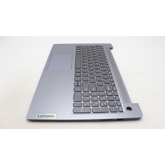 Carcasa superioara cu tastatura palmrest Laptop, Lenovo, IdeaPad Slim 3 15IRH8 Type 83EM, 5CB1M46881, AP2XP000300, Arctic Grey, iluminata, layous US