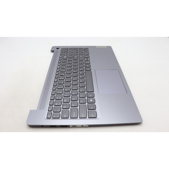 Carcasa superioara cu tastatura palmrest Laptop, Lenovo, IdeaPad Slim 3 15IAN8 Type 82XB, 5CB1M46881, AP2XP000300, Arctic Grey, iluminata, layous US