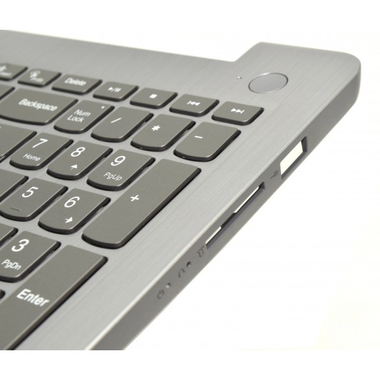 Carcasa cu tastatura palmrest Laptop, Lenovo, IdeaPad 3-15ITL6 Type 82H8, 5CB1B69154, AP21P000630, iluminata, artic grey