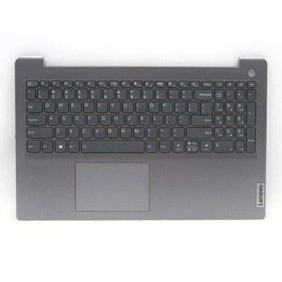 Carcasa cu tastatura palmrest Laptop, Lenovo, IdeaPad 3-15ITL6 Type 82H8, 5CB1B69154, AP21P000630, iluminata, artic grey