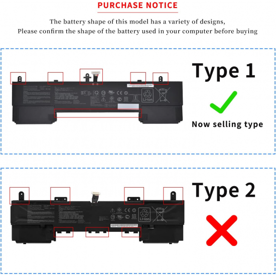 Baterie Laptop, Asus, ZenBook 15 UX534FA, UX534FT, 0B200-03470000, 4ICP5/41/75-2, C42N1839, 15.4V, 4480mAh, 71Wh Baterii Laptop