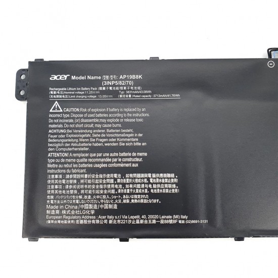 Baterie Laptop, Acer, TravelMate P2 TMP214-51, TMP214-52, TMP215-51, 3INP5/82/70, AP19B8K, 11.25V, 3831mAh, 43.08Wh Baterii Laptop