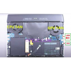 Set coolere Laptop, Dell, Alienware M17 R2, N18P, an 2019, DFS2011051P0T FLHV, DFS2003051P0T FLHW, 5V, 0.5A, 2.25W