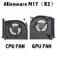 Set coolere Laptop, Dell, Alienware M17 R2, N18P, an 2019, DFS2011051P0T FLHV, DFS2003051P0T FLHW, 5V, 0.5A, 2.25W Cooler Laptop