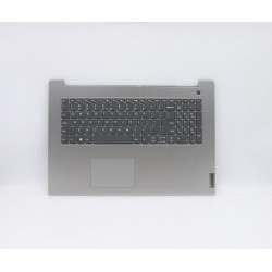 Carcasa superioara cu tastatura palmrest Laptop, Lenovo, IdeaPad 3-17ARE05 Type 81W5, 5CB0X56889, AP1JX000400, Platinum Grey, layout US