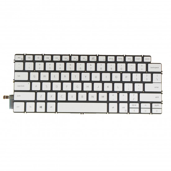 Tastatura Laptop, Dell, Latitude 3301, 3311, E3301, (an 2021), iluminata, argintie, layout US Tastaturi noi