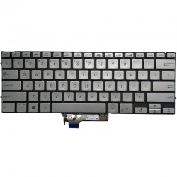 Tastatura Laptop, Asus, VivoBook  S14 S431F, S431FA, S431FL, iluminata, argintie, layout US