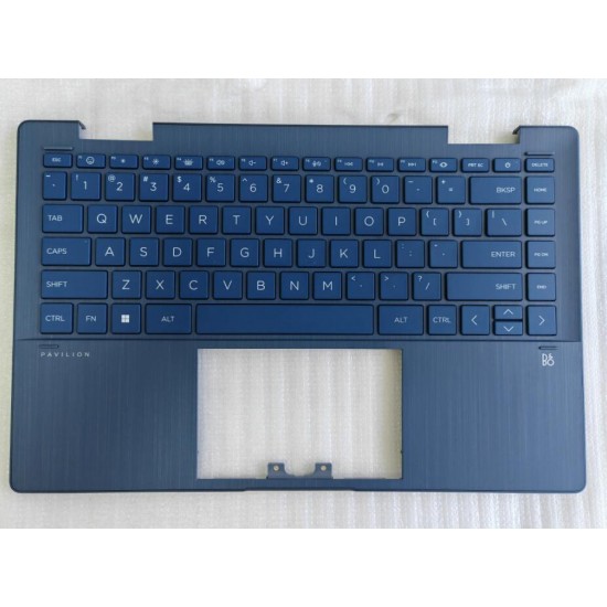 Carcasa superioara cu tastatura palmrest Laptop 2in1, HP, Pavilion X360 14-EK, N09438-B31, N09438-001, iluminata, albastra, layout US Carcasa Laptop
