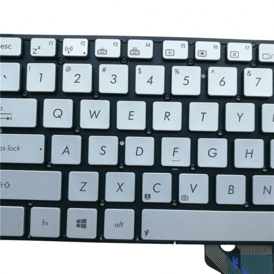 Tastatura Laptop, Asus, ZenBook Pro UX501, UX501J, UX501JW, UX501JW, UX52, UX52A, UX52V, UX52VS, argintie, layout US Tastaturi noi