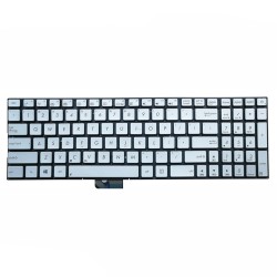 Tastatura Laptop, Asus, N501, N501J, N501JW, N501JM, N501VW, Q501, Q501L, Q501LA, N541, N541L, N541LA, argintie, layout US