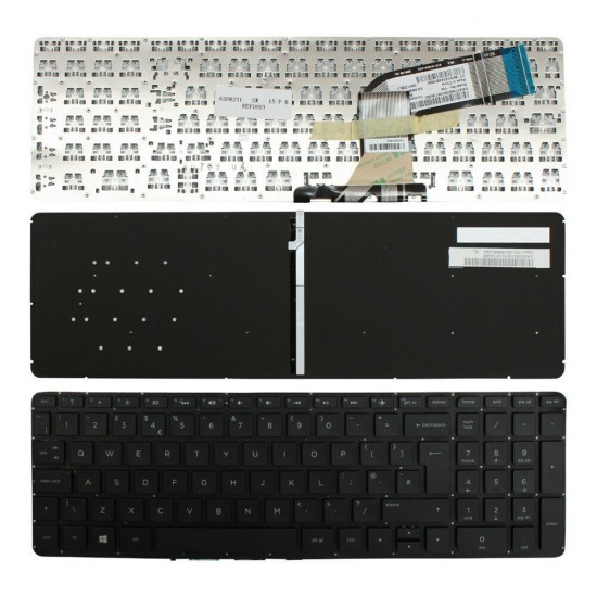 Tastatura Laptop, HP, Pavilion 15-P, 15-Q, 15-K, 17-F, iluminata, neagra, layout UK