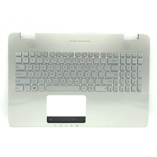 Carcasa superioara palmrest cu Tastatura Laptop Asus N551JW argintie iluminata us Tastaturi noi