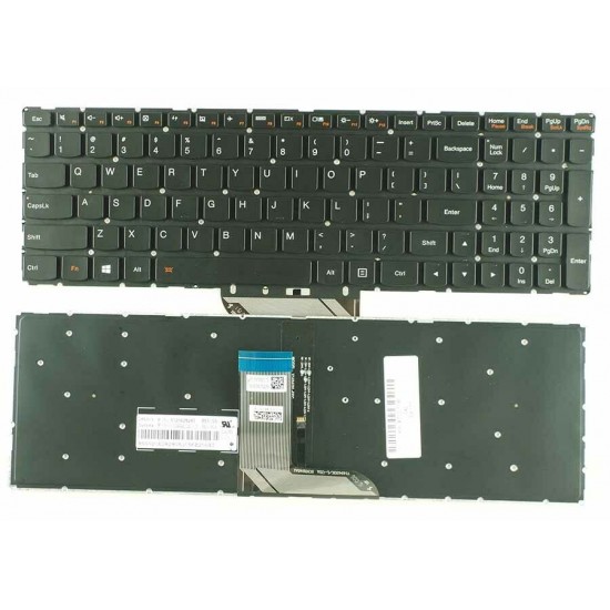 Tastatura Laptop, Lenovo, Ideapad 500S-15, iluminata, US Tastaturi noi