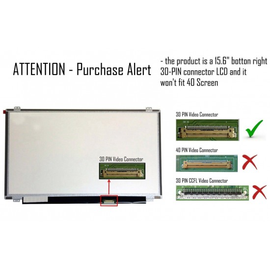 Display Laptop, Dell, Inspiron 15 5567, 15 5565, 15 7566, 15 5576, 15 5577, 15 5570, 15 5575, 15 5557, 15 3568, NT156FHM-N41, 15.6 inch, LED, slim, FHD, 30 pini Display Laptop