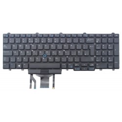 Tastatura Dell Latitude E5550 iluminata fara rama cu mouse pointer uk