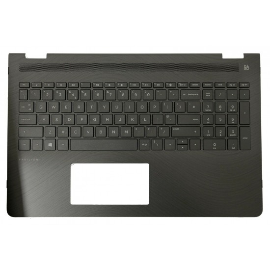 Carcasa superioara cu tastatura palmrest Laptop, HP, Pavilion X360 15-BR, 15T-BR, 924522-001, 924522-031, 919794-001, iluminata, layout US Tastaturi noi