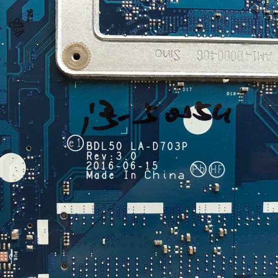 Placa de Baza HP 250 G5 BDL50 LA-D703P i3-5005u Placa de baza laptop