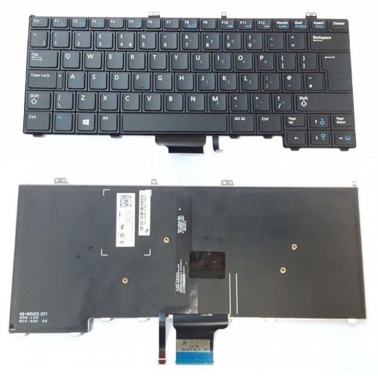 Tastatura Laptop Dell Latitude iluminata 12 7000 layout us Tastaturi noi