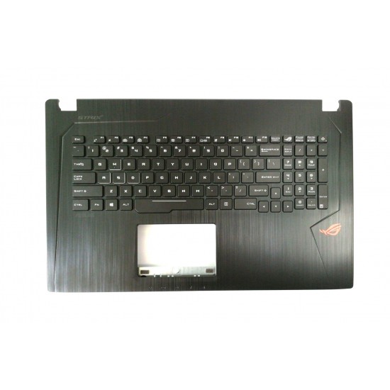 Carcasa superioara cu tastatura palmrest Laptop, Asus, ROG GL753, GL753V, GL753VE, GL753VD, 90NB0DM4-R32US0, iluminata, RGB, layout US Carcasa Laptop
